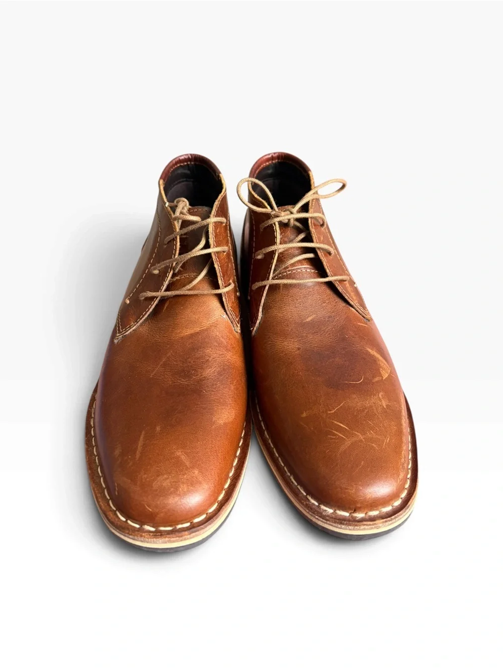 Steve Madden men’s Harken Cognat leather chukka boots . Size 9.